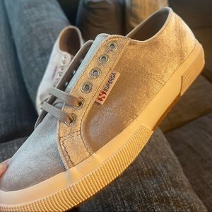Brand new velvet Superga shoes 39 1/2
